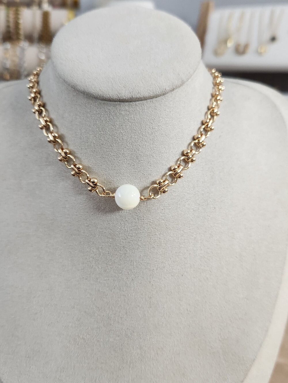 Mother Of Pearl Stacking Necklace